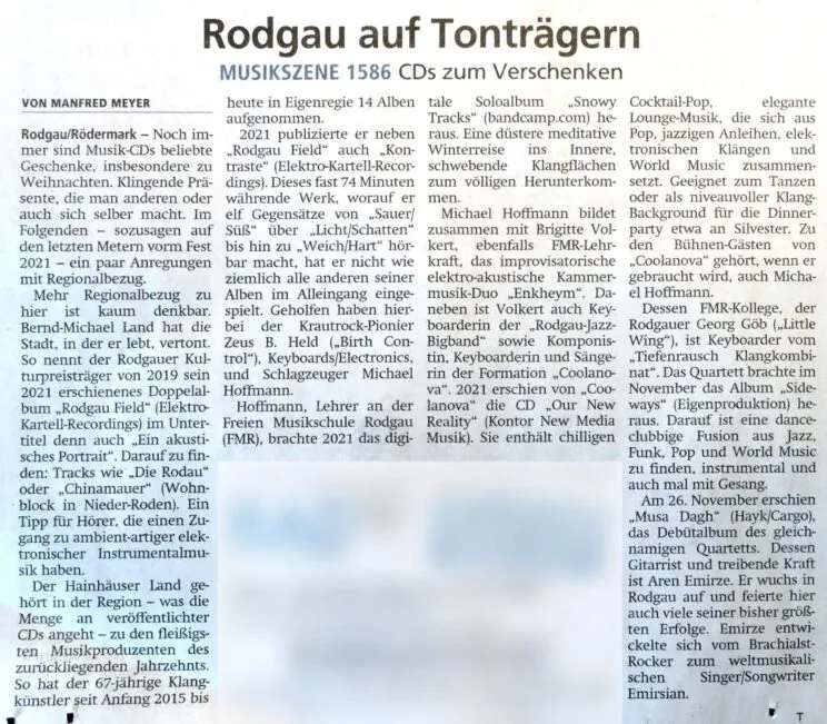 Rodgau auf Tonträgern 2021